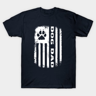 Dog Dad Distressed Flag T-Shirt